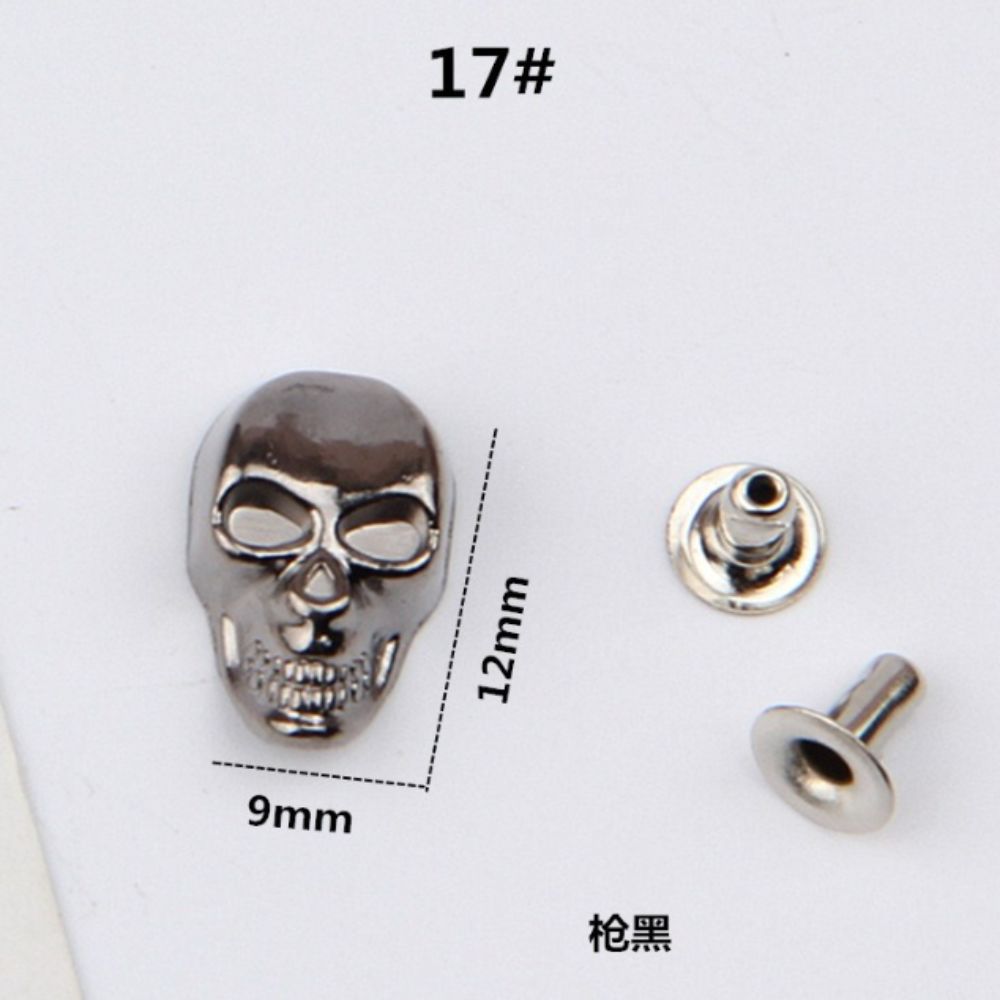 10 ks Kovové Kovové Lebka Nýty Cvočky Punk Hlava Tašky
