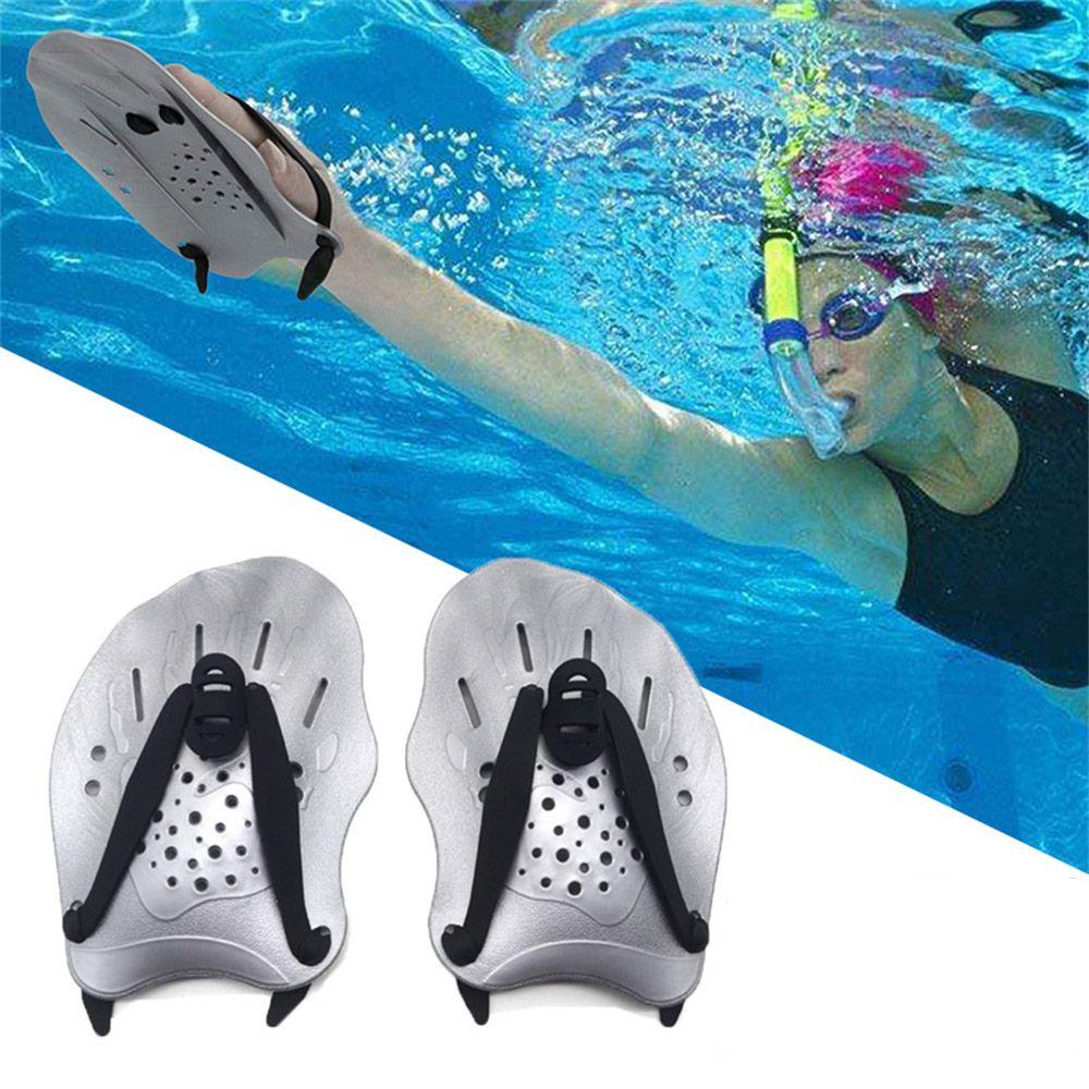

Diving Swimming Training Tool Hand Webbed Gloves Pad Fins Flippers Swimming Paddles Training