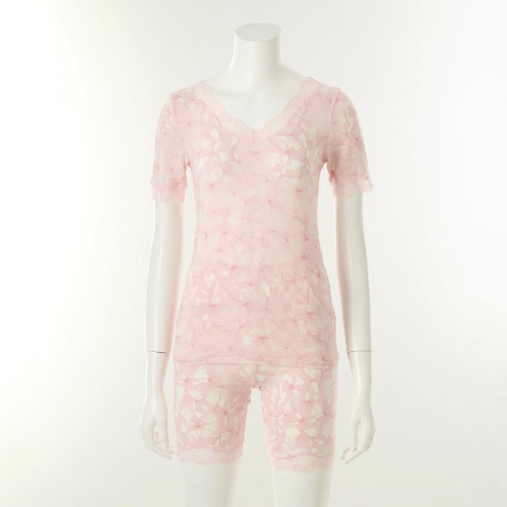 Venus Soft Modal Burnout Lace 3 4 Sleeve Top Vlg2473a