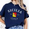 Maglietta Sicilia, T-shirt Bandiera Siciliana, Unisex