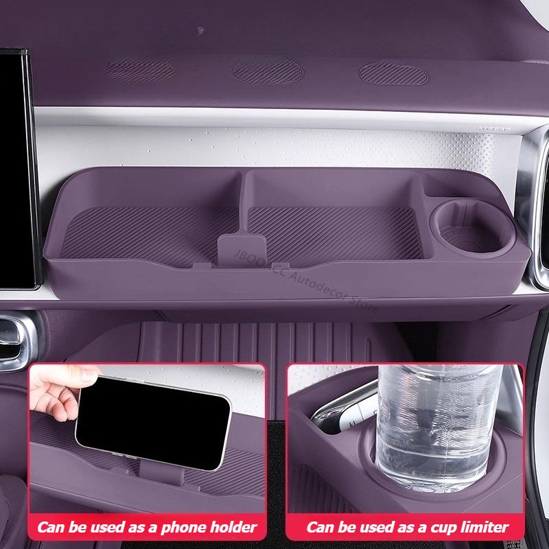 For Leapmotor B10 B01 2025 2026 Passenger Seat Storage Organizer Silicone Car Storage Passenger Tray Table Interior Accessories