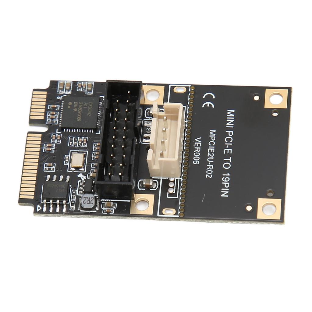 Mini PCIE to USB3.2 GEN1 Front 19Pin Expansion Card 5Gbps USB Hot Swap Expansion Card for Windows