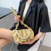 High-end Summer Niche Small Bag Women's 2025 New Trendy Texture Pearl Underarm Bag Pleated Cloud Messenger Bag