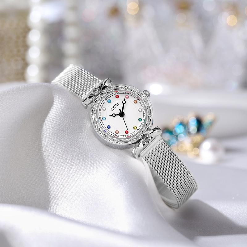 Niche Light Luxury Constellation Stone Woman Watch, High-End Engraving Case, Fashion Watch, Women'S Waterproof Quartz Watch