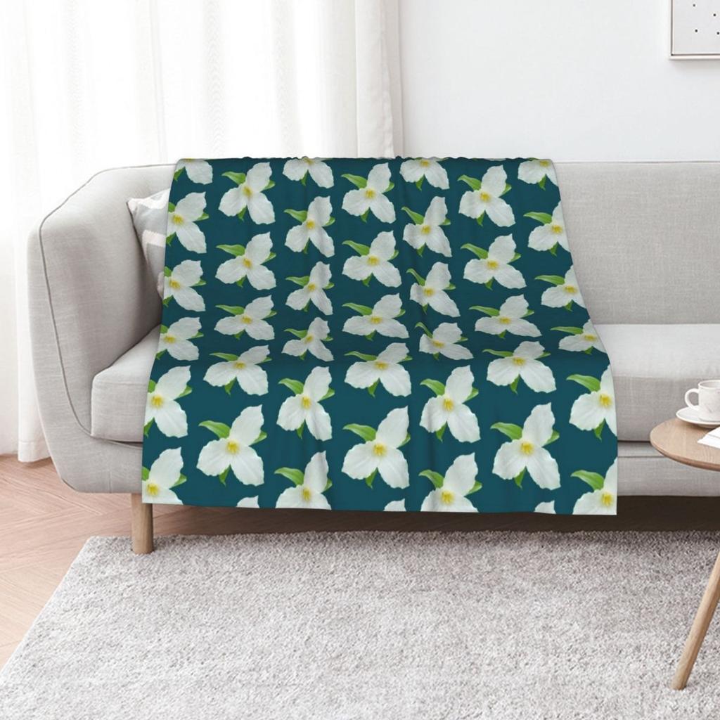 Spring Trillium Throw Blanket For Winter Blankets For Bed Heavy To Sleep Stuffeds Giant Sofa Retros Blankets