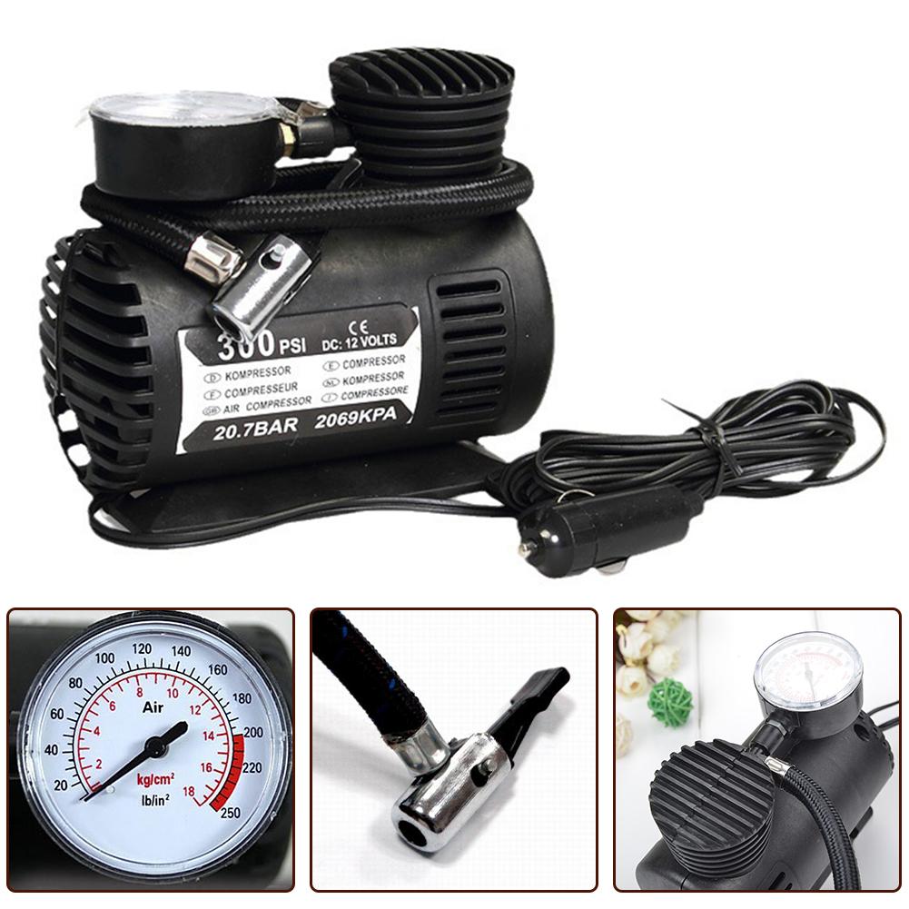 Portable 12V 300psi Car Air Compressor Tire Inflation Pump Mini Locomotive Inflation Pump Wheel Repair Tools Car Accessories