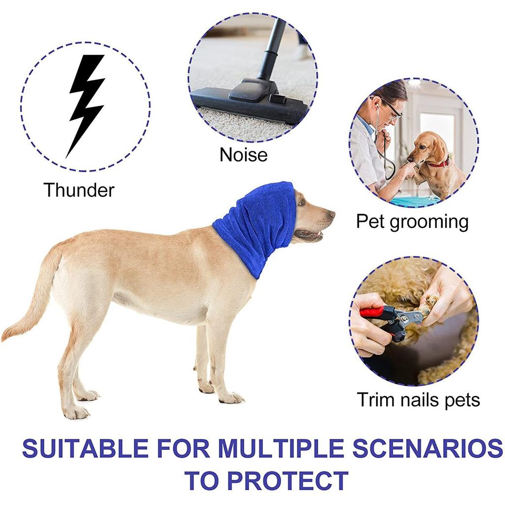 Dog Earmuffs Anti-noise Earmuffs Thickened Earcaps Outdoor Warm, Cold-proof and Antifreeze Dog Earcaps Earmuffs Dog Head Covers