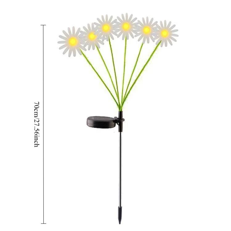 6/8/10LED Solar Daisy Lights Sunflower Lights Outdoor Yard Solar Lawn Landscape Lights Garden Decoration Lamp Pathway Lighting