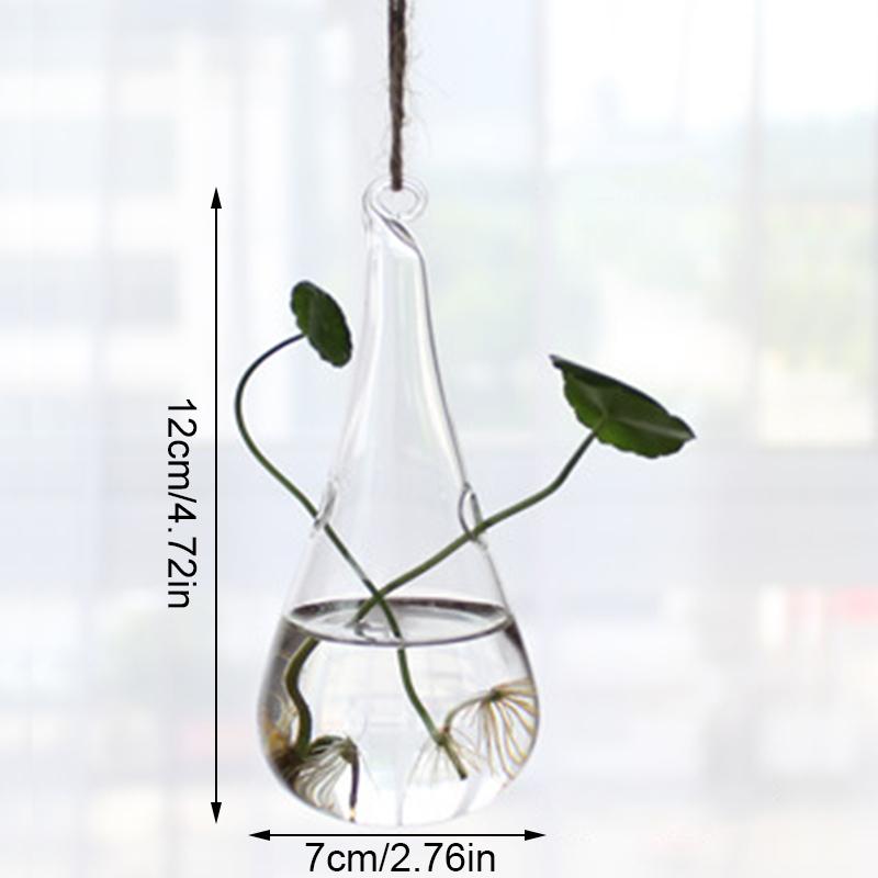 1 STÜCK Transparente Hydrokultur-Pflanzenvasen Terrariumbehälter Hängende Glasvase Blumentopf