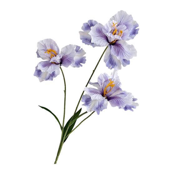 Iris Artificial Flower Realistic Faux Iris Flowers 33" Soft Fabric Indoor Outdoor Decor for Wedding Bridal Bouquets
