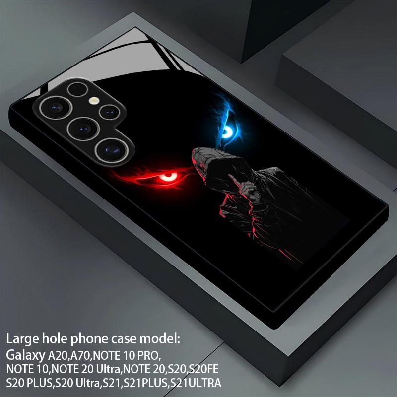Funda de Teléfono con Patrón 2D para Samsung S26 S25 S24 S23 S22 S21 S20 A56 A36 A16 Cubierta Protectora de Cristal Templado