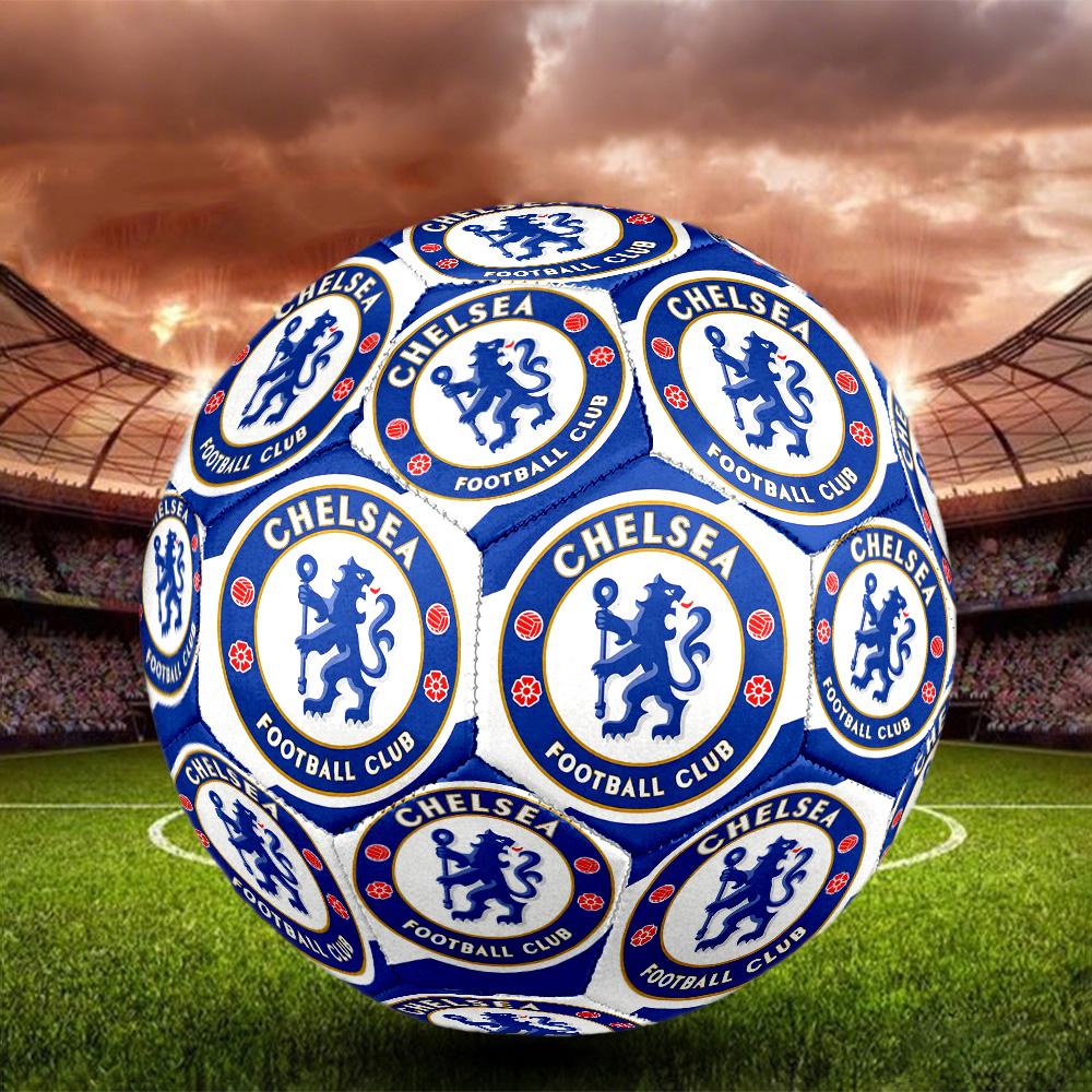Chelsea England-2  Indoor Soccer Ball Colorful All Ages Machine Stitched PVC Competition Ready Durable High-Bounce SIZE 5 Football.
