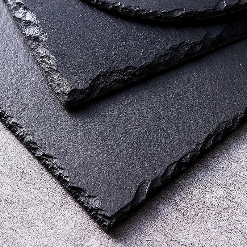 Table Coaster Japanese Style Reusable Slate Stone Drink Coaster Decorative Kitchen Tea Cup Mug Heat Resistant Rock Coaster