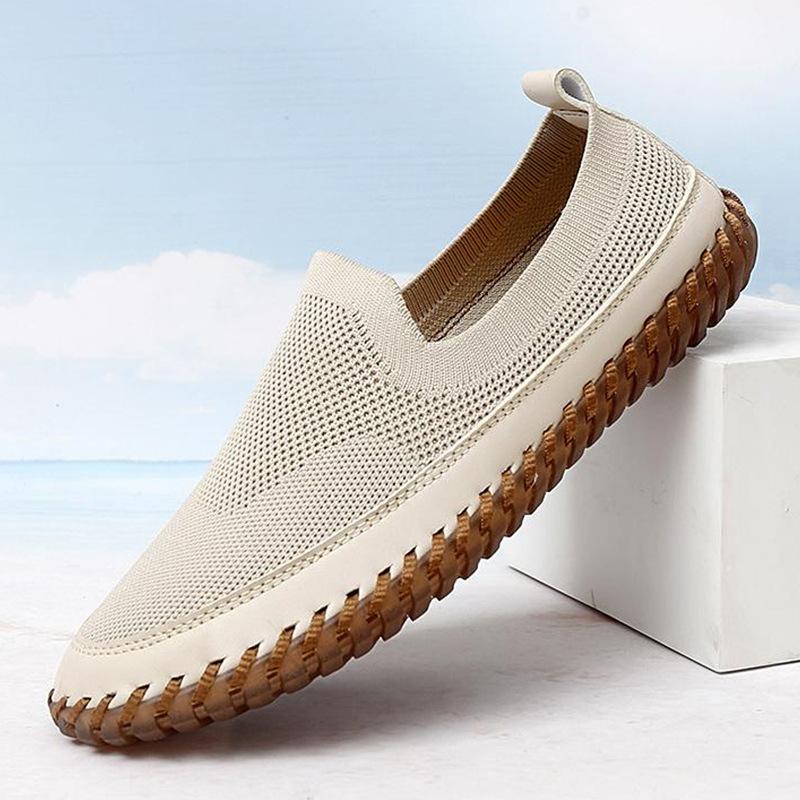 Beliebte Herrenschuhe Sommer und Herbst neue atmungsaktive Mesh-Schuhe Herren hohl gewebte weiche Sohle Fahrschuhe Herrenschuhe Freizeitschuhe