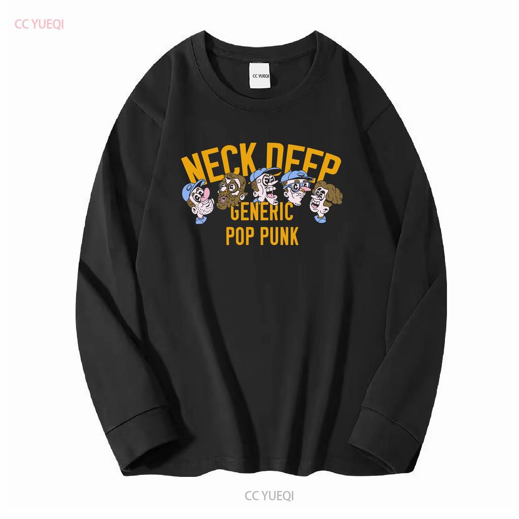 Neck Deep Band Pop Punk Schwarzes T-Shirt UNISEX Alle Größen S bis XL TAModel Vintage Gewaschen Grafik Leicht Stilvolle Mode