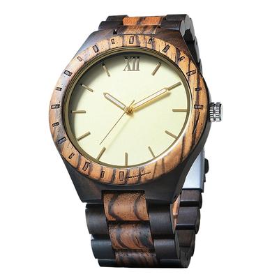 RORIOS Wooden Men's Quartz Watch - Stylish Natural Wood Watch, Lightweight, Luminous, Analog Watch - Perfect Gift for Graduation, Employment, Birthday