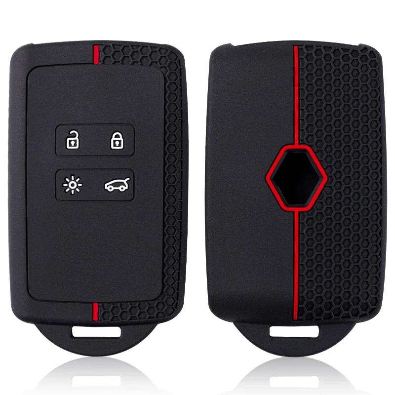 Silicone Car Key Case Cover For Renault Koleos Kadjar Clio Captur Megane Talisman Espace Zoe Scenic 4 Arkana Dacia Sandero