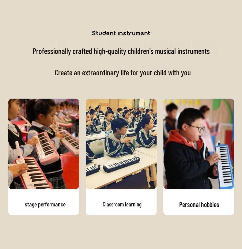 37-Key Melodica Soft Canvas Case for Children’s Classroom and Performance