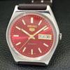 JAPAN VINTAGE SEIKO 5 AUTOMATIC MENS RED COLOR DIAL WATCH a701292-5 R206a-a701292