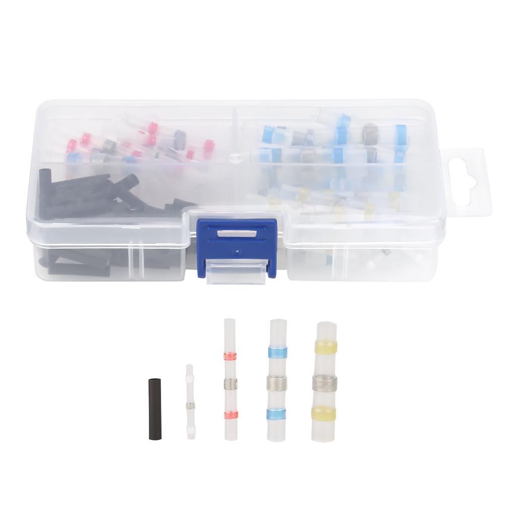 100Pcs Heat Shrink Tube Sleeve Schrumpfschlauch Wire Cable Crimp Terminals Connector