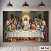 2D Flat Party Backdrop Banner - Last Supper Bible Scene, Polyester Photo Background for Wedding, Church, Party & Year-Round Decor