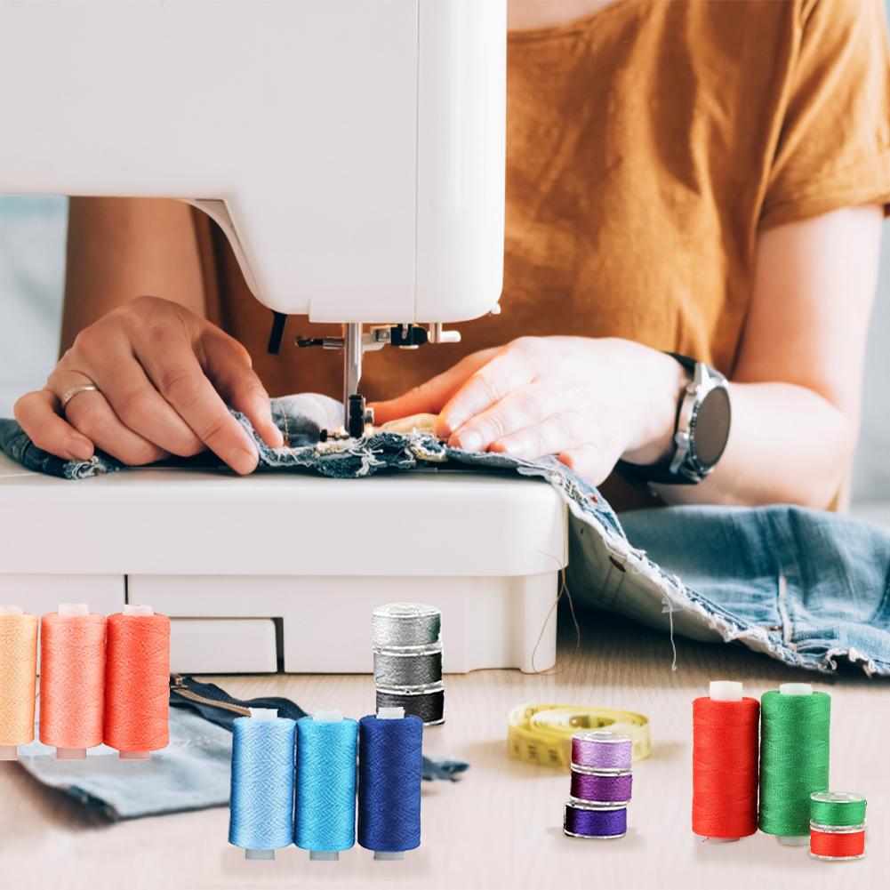 Ensemble de 72 bobines de fil à coudre, 38 ou 400 mètres, 36 couleurs, pré-enroulées, en polyester, pour la couture et le quilting au quotidien