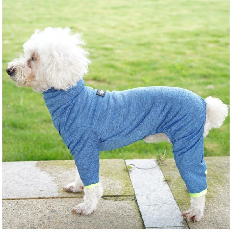 Stretchable Dog Jumpsuit With High Neck Small To Medium Breeds - Anti-Shedding Pet Clothing Fall Winter