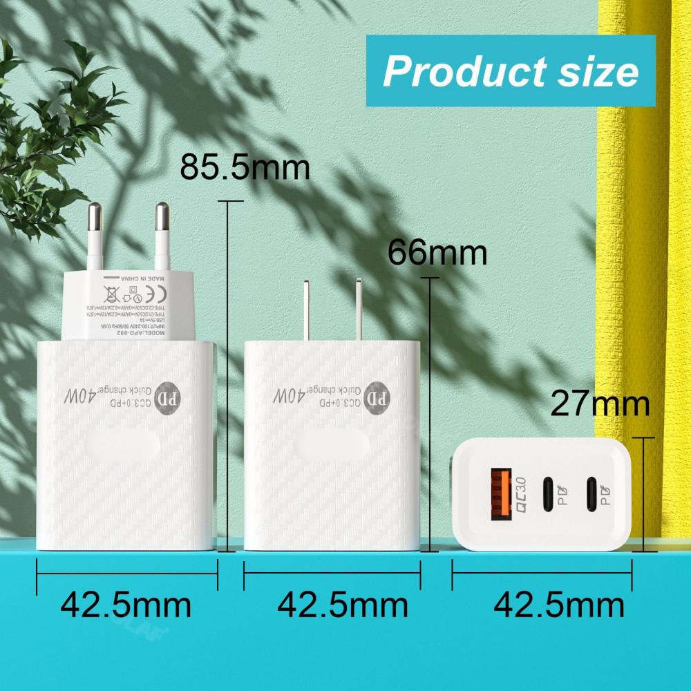 Chargeur Allume-cigare USB-C/QC 3.0 40W Elough - Double Port, Charge Rapide Pour Voiture