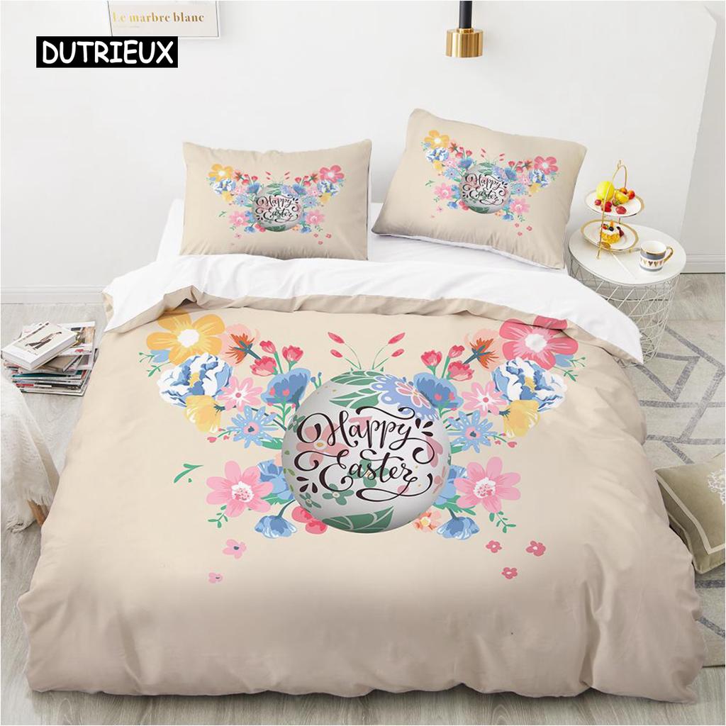 Comfortable Cartoon Pattern Duvet Cover Set With Duvet Cover And Pillowcases King Queen Twin Sizes For All Ages