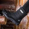 Mode 2024 Herrenstiefel Plüschschuhe Reißverschlussstiefel Winter Warm Baumwolle Schneestiefel für Herren Gummisohle Stiefel Outdoor Rutschfest Wanderschuhe