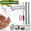 Edelstahl-Badezimmer-Automatik-Infrarot-Sensor-Waschbecken, berührungsloser Wasserhahn, Waschbecken-Wasserhahn, einzelne kalte Deckmontage