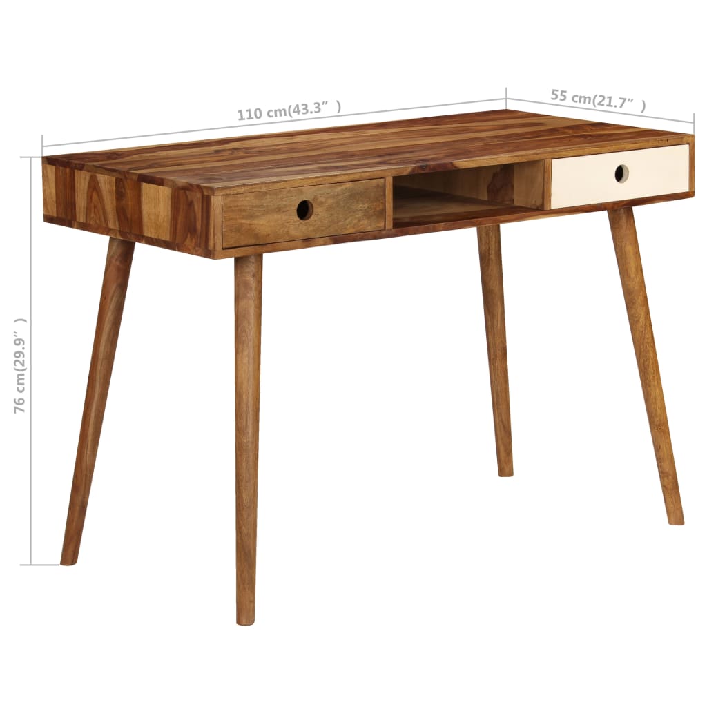 Desk 110 x 55 x 76 cm Solid Acacia Wood