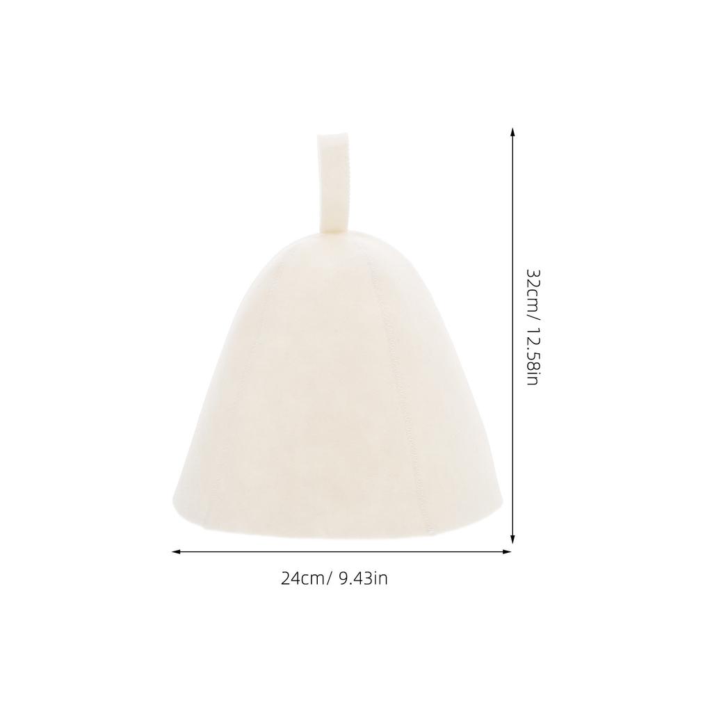 2Pcs Thickened Sauna Hat Felt Fabric Lightweight Cool Air Circulating Cap for Bathing Steaming Russian Sauna Room Accessories