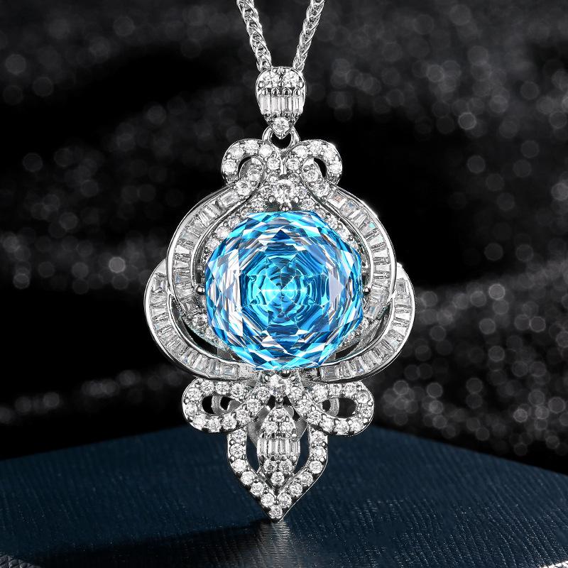 Jewelry Copper Bottom Gold-Plated Simulation Dragon Fruit Color Light Luxury Pendant Main Stone 16Mm