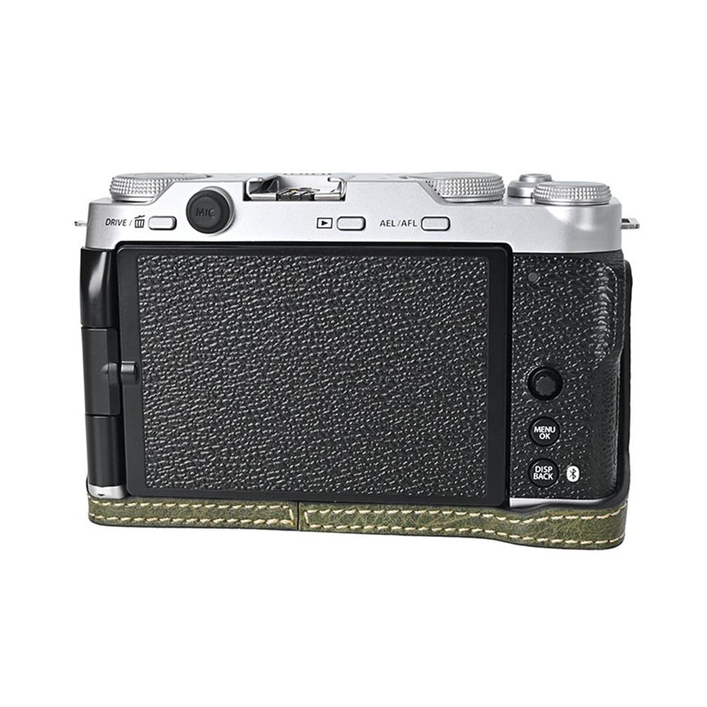 For Fujifilm X-M5 Protective Cover Litchi Textured PU Leather Camera Case with Shoulder Strap