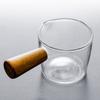 50/100ml Taste Dish Cup Heat Resistant Multi-functional Coffee Milk Cup Glass Sauce Dish Vinegar Plate Gravy With Wooden Handle