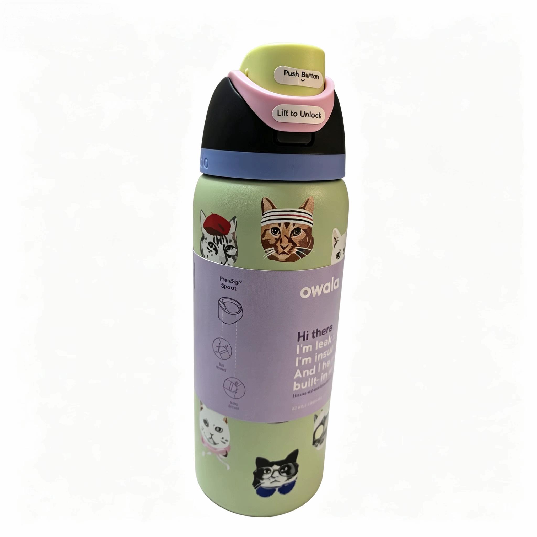 Factory Promotion Owa-la Insulated Cup Double-layer Vacuum Sports Water Cup Outdoor Handle Water Cup Double Drinking 32OZ 320z