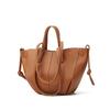 Lychee Pattern Soft Leather Large-capacity Tote Bag Fashionable Niche Design High-end Handbag Single Shoulder Wing Bag