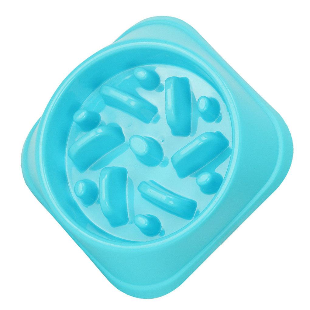 Pet Slow Feeder Anti Choke Anti-slip Slow Eating Feeding Plastic Bowl Dish Pet Supplies
