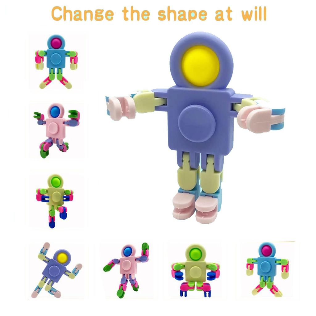 Fidgets Toy Transform WackyTrack Spinner Interactive Stress Relief Toy Finger Gyro for Autistic Children Birthday Gift