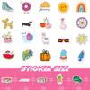 Cute 100Pcs Kawaii Cute Sticker Vsco Live Aesthetics For Kid Vibrant Multi-Colored Sticker Diy Laptops Water Bottles Phones Decorative Stickers
