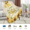 [Inspirational Blanket] Soft Inspirational Sunflower Flannel Blanket | 1pc Throw with Psalm 46:10 Verse - Cozy & Tear-Resistant