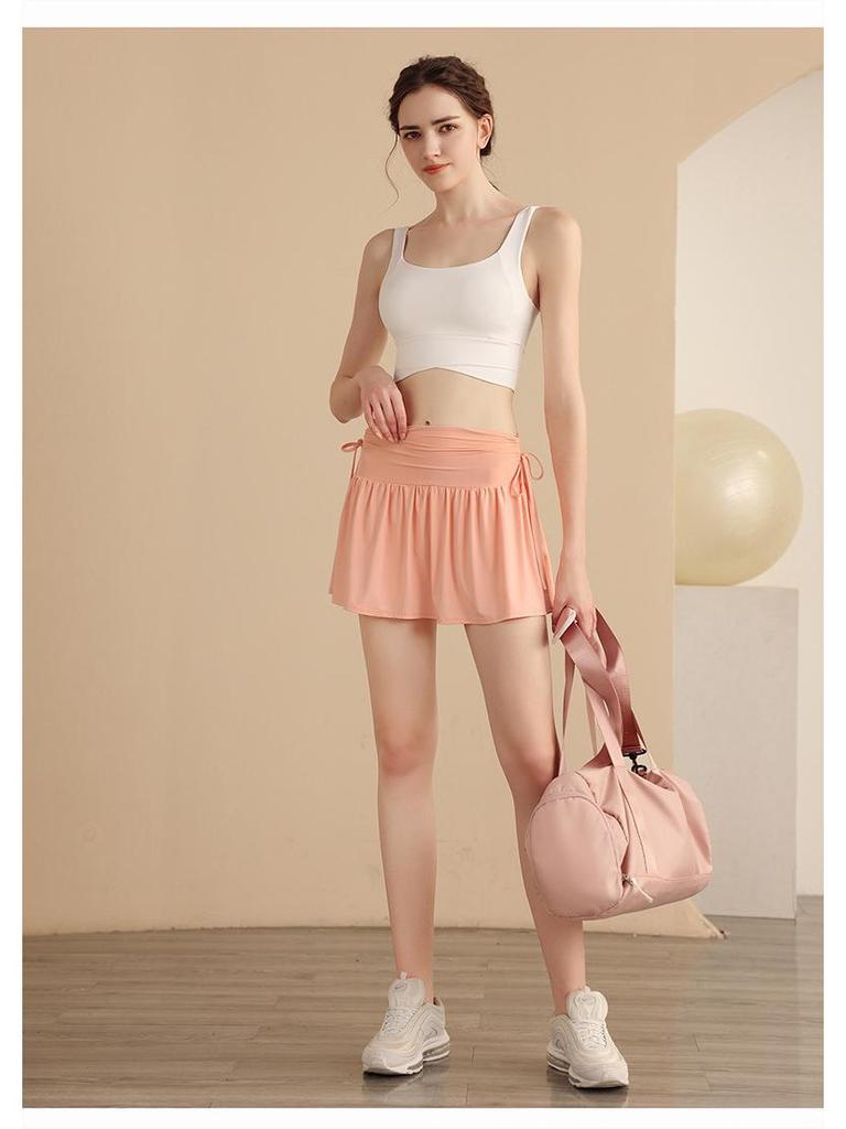 Women's Summer High Waist Yoga Skirt: Breathable, Slimming, Anti-Exposure Tennis Skort