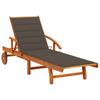 Day and Night - Day and Night Garden Lounger with Solid Acacia Wood Cushion