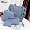 4Pcs Ladies Handbags Female Pu Leather Shoulder Messenger Bags Women Composite Bags Tote Bag Bolsa Feminina Crossbody Bag