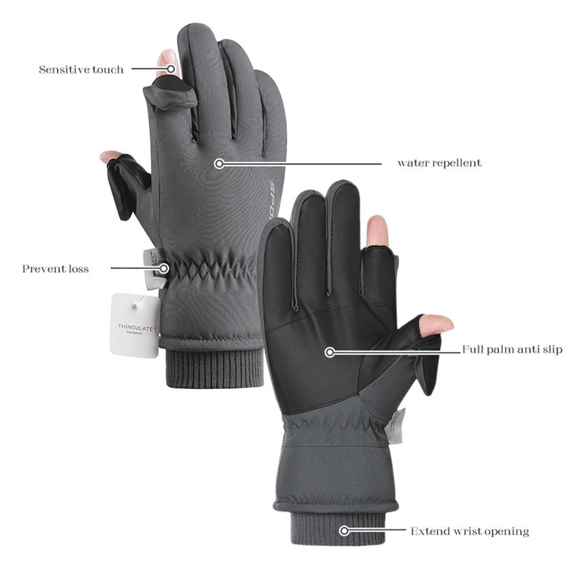 All-Weather Touchscreen Gloves for Men Waterproof Winter Gloves for Running, Cycling, Motorcycle&Daily Commute Warm Fleece Lined