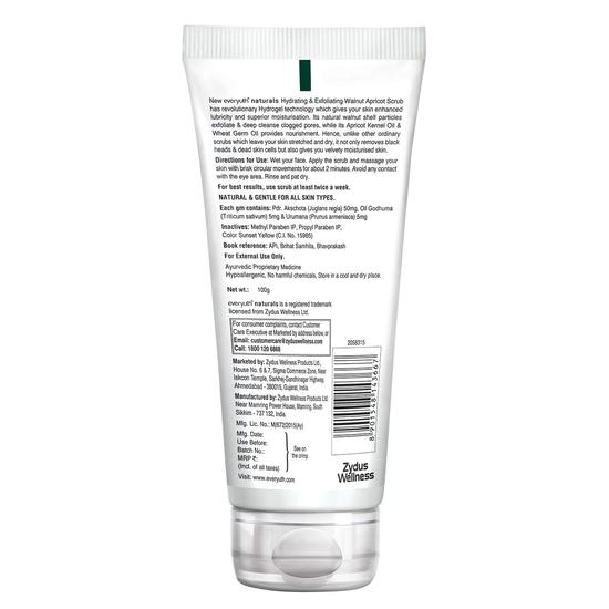 Everyuth Naturals Hydrating & Exfoliating Walnut Apricot Scrub, 100gm, Tube&Everyuth Naturals Advanced Golden Glow Peel-off Mask, 90gm, Tube