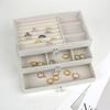 Three-Layer Acrylic Jewelry Storage Box - Drawer Style for Earrings, Rings, Necklaces, and Bracelets