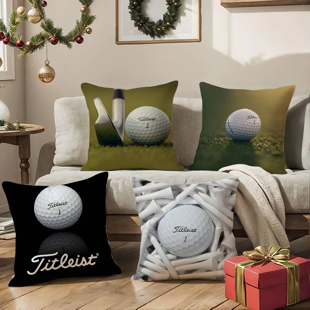 Popular Golf Sports T-TitleistS-Famous Pillow Case Comfort Sofa Bed Silky elegant Invisible zipper Decorative cushion cover