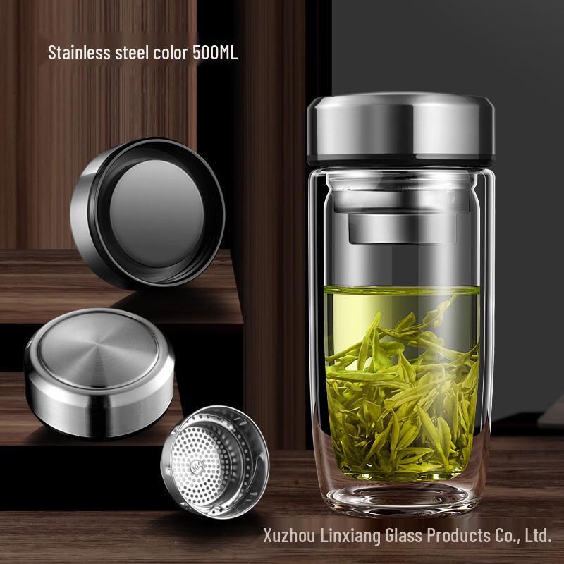 

OLOEY Double-Layer Anti-Scald Goose Egg Glass Cup